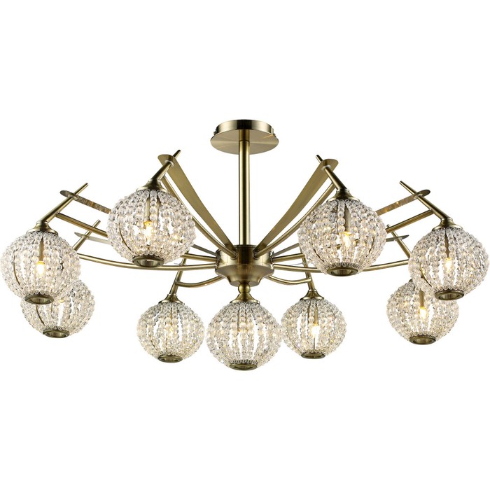 917-09-53 antique brass + white crystal