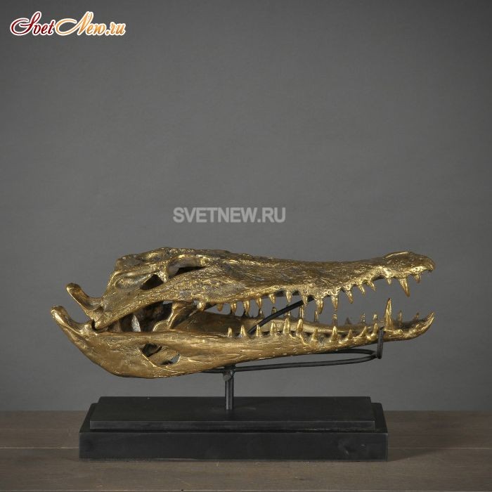 Gold Crocodile Head M Extraordinary Voyages