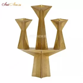 Gem Candelabra Brass/Gold