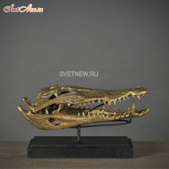 Gold Crocodile Head M Extraordinary Voyages