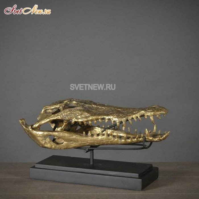 Gold Crocodile Head M Extraordinary Voyages