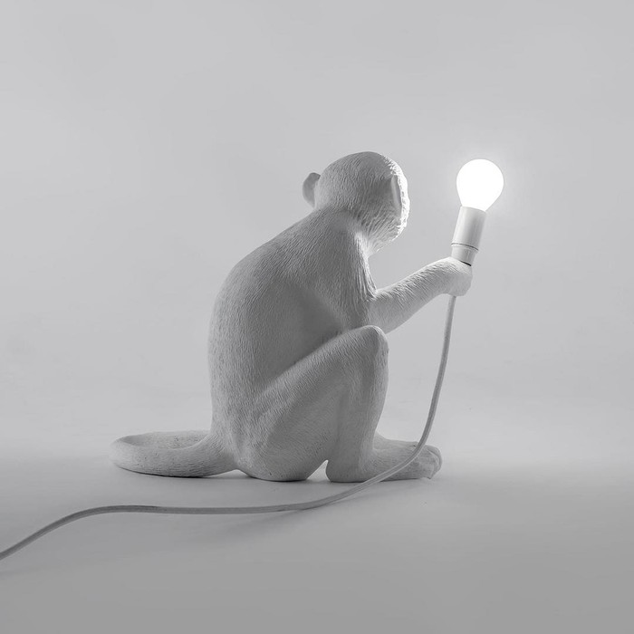 Monkey Lamp Sitting 14882