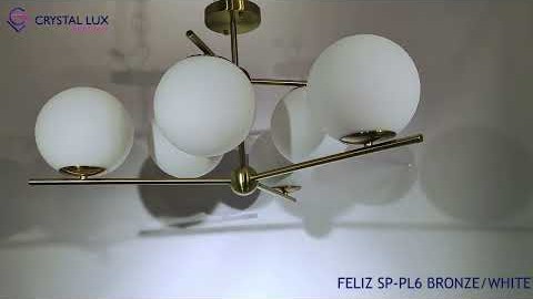 Crystal Lux FELIZ SP-PL6 BRONZE/WHITE Видеообзор