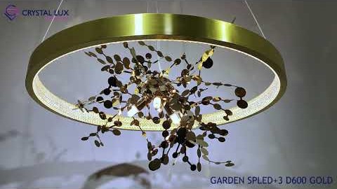 Crystal Lux GARDEN SPLED+3 D600 GOLD Видеообзор