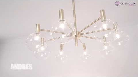 Crystal Lux ANDRES SP6 BRONZE/TRANSPARENTE Видеообзор