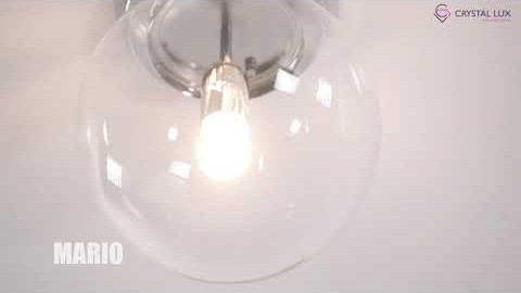 Crystal Lux MARIO PL1 D250 NICKEL/TRANSPARENTE Видеообзор