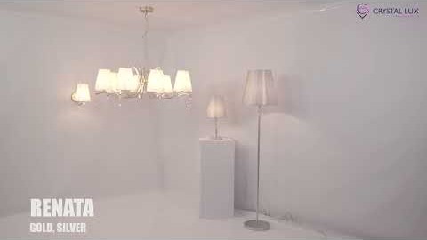 Crystal Lux RENATA PT1 SILVER Видеообзор